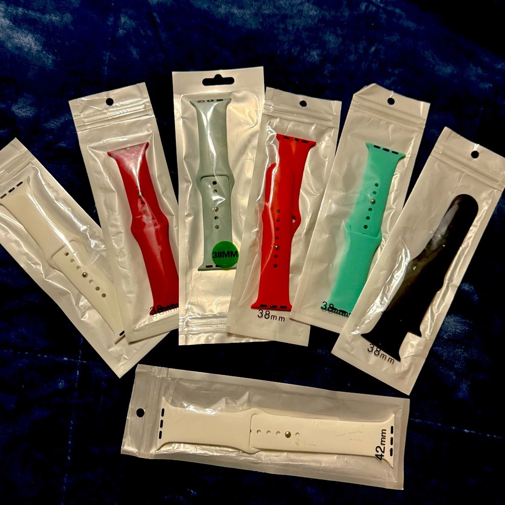 6 38mm Apple watch silicone replacement band